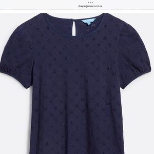 Brand new Draper James , size small , eyelet puffer sleeve top.